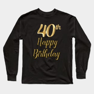 40 Year Old Gifts Crew 40th Birthday Party diamond Long Sleeve T-Shirt